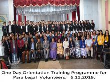 One Day Orientation Programme on Para Legal Volunteers 6.11.2019
