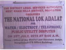 National Lok Adalat held at District & Sessions Judge - Nongstoin-1