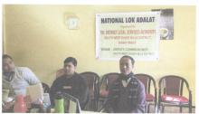 National Lok Adalat held at Deputy Commissioner Office Mawkyrwat on the 8-12-2018